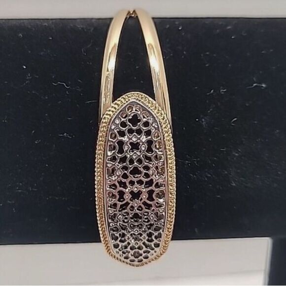 nOir Bracelet | Cuff Design | Adjustable | Gold & Silver Filigree | NWT - Picture 2 of 6